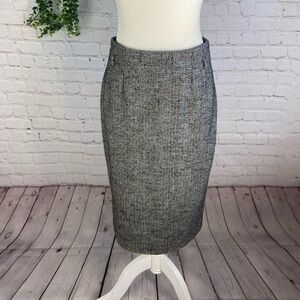𝅺amanda + Chelsea Grey Tweed Pencil Skirt 4